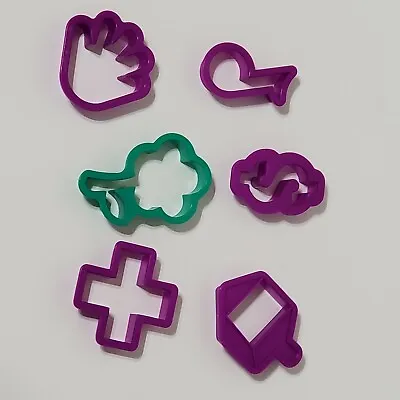 6 Piece Miscellaneous Cookie Cutter Set -Hand Flower Dollar Sign Music Note- New • $6.97