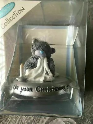 Me To You Silver Base On Your Christening Day Comfort Blanket Cake Topper Bnib • £23.95