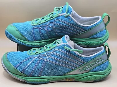 MERRELL- Shoes Women's 6.5 Road Glove-Blue-Green Running Sneakers Round J58094 • $24.22