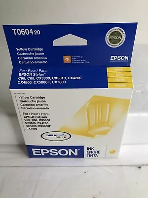 EPSON T0604 Yellow Ink Cartridge NEW IN BOX. SEALED. EXP.07/2007. • $10.99