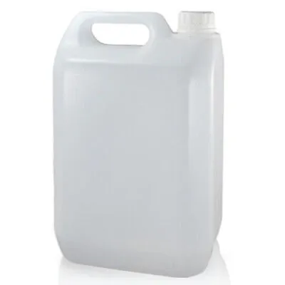 5 Litre 5L Plastic Jerry Can Bottle Water Carrier Container With Cap Lid Bargain • £5.99