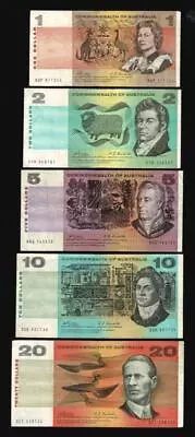 1968-9 $1$2$5$10$20 PAPER DECIMAL NOTES3rd ISSUE..PHILLIPS/RANDALL..VALUE. • $129