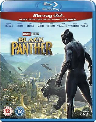 Marvel Studios Black Panther [Blu-Ray + 3D] [2018] [Region Free] New Sealed • £6.99