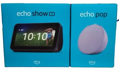 Amazon Echo Show 5 (2nd Gen) Smart Display Speaker Amazon Echo Pop Smart Speaker • $101