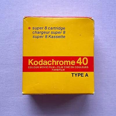Sealed Kodak Kodachrome 40 Colour Movie FIlm Super 8 Cartridge Type A - Exp 1982 • £20