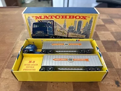 Lesney Matchbox M-9 Inter State Double Freighter In Original Box • $100