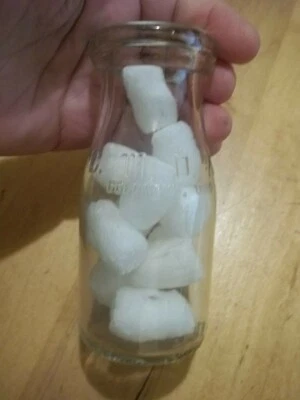 $6.99 • Buy  Property Of CMDA Dairy Embossed Cream Half Pint Milk Bottle Columbus Ohio 