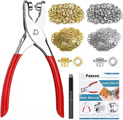 1/2-1/4  Grommet Pliers Tool Kit Punch Hole Eyelet Snap Button 1203 PCS FREE SHI • $16.50