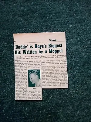 G9f  Ephemera 1941 Jazz Article Ssammy Kaye Bob Troup Daddy New York  • £2.65
