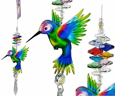 Rainbow Hummingbird Crystal Suncatcher Car Mirror Bird Suncatchers Sun Catcher • £11.15