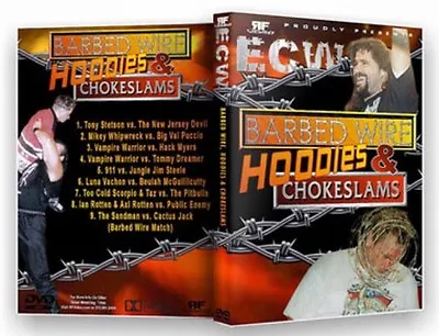 ECW Wrestling : Barbed Wire Hoodies & Chokeslams DVD Sandman Cactus Jack 911 • £19.99