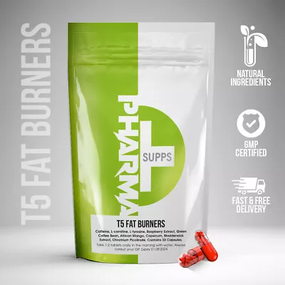 T5 Fat Burners Capsules Strongest Diet Weight Loss Pills Slimming Tablets • £9.99