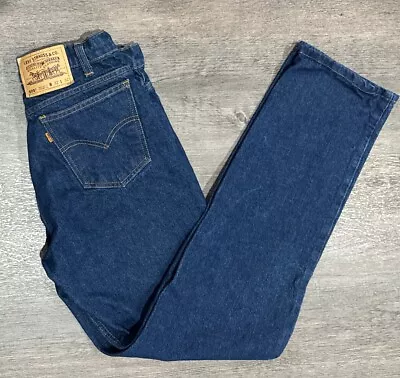 VTG 90's Levis 505 Jeans Mens 32 X 32 Orange Tab Dark Wash Straight Leg • $39