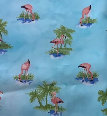 P Kaufmann  PINK FLAMINGOS Outdoor Fabric 2 1/2 Yards Damage Stock 57 • $12.99