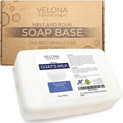 2 LB - GOATS MILK Soap Base By Velona | SLS/SLES Free | Melt And Pour • $16.95