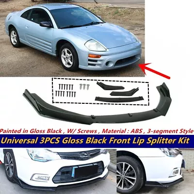 Add-on Universal For 00-05 Mitsubishi Eclipse Front Bumper Lip Splitter Spoiler • $55.84