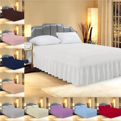 Extra Deep Fitted Valance Sheet Bed Sheets Single Double King Size OR Pillowcase • £8.54