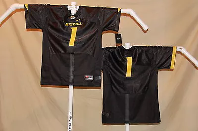 MISSOURI TIGERS  Nike #1  FOOTBALL JERSEY  Youth XL   $50 Retail   NWT  Black • $15.97