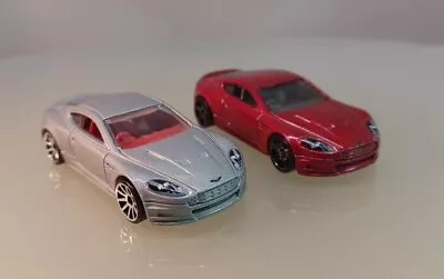 Hot Wheels 2010 Aston Martin DBS Pair (All Stars Silver & Then And Now Red 2015) • $10.99