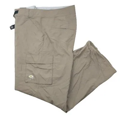 Mountain Hardwear Mens 2XL Brown Cargo AP Outdoor Hiking Nylon Pants OM2323 • $36