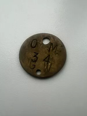 (c) Old Miners Colliery Pit Check Tally Token - Om 34 Gw • £2.99