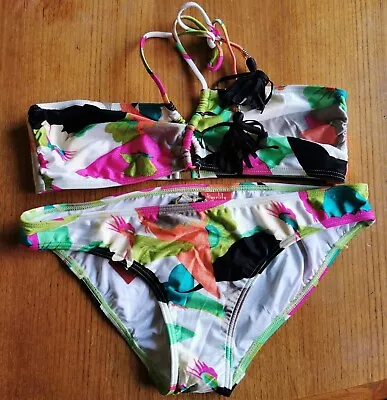 NWT Tiger Lily  Sz 14 Marilyn Bandeau Floral Wireless Bikini Hipster Bottoms  • $49