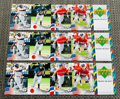 2006 World Baseball Classic UPPER DECK Lot: 3 UNCUT Sheets Ichiro Griffey Pujols • $6.98