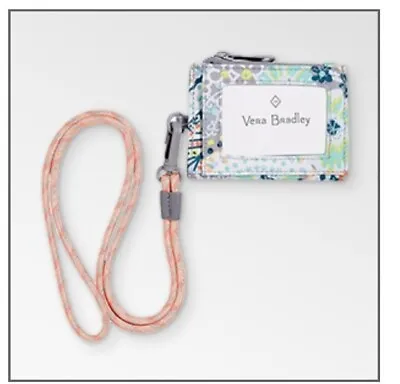 Vera Bradley Re-active Rfid Lanyard & Id Card Case Citrus Paisley Design 4.5 X3  • $14.94
