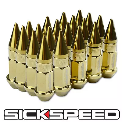 Sickspeed 24k Gold Spiked 50mm Lug Nuts For Wheels/rims 12x1.25 L13 • $68.75