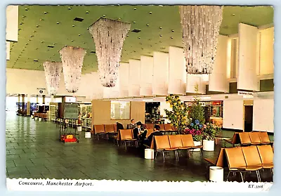 POSTCARD CONCOURSE MANCHESTER AIRPORT - RETRO 1970's 1960's • £7.98