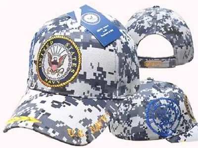 Us Navy Usn Veteran Feather Eggs Ball Cap Hat Acu Navy Camo • $9.88