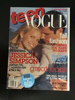 Fall 2000 Teen VOGUE J Simpson Paul Walker Ian Somerhalder C Turlington B Spears • $85