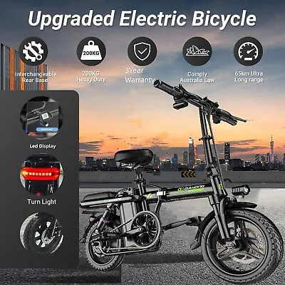🚨1000W Commuter Electric Bike Fold Bicycle Scooter 100KM🚨48V Lithium Battery🚨 • $768.80