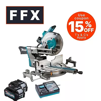 Makita  LS003GD202 40V 2x2.5Ah 305mm Slide Compound Mitre Saw Kit Batteries Inc • £1019.76