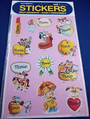 Vtg MARIE 80's Celebrity Stickers Sealed Mark I Name Stickers *A • $10