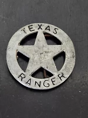 Vintage Fargo Silver Texas Ranger Star Badge Belt Buckle • $40