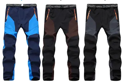 Men's Warm Ski Snow Pants Outdoor Fleece Lined Windproof Hiking Pants Waterproof • $35.14