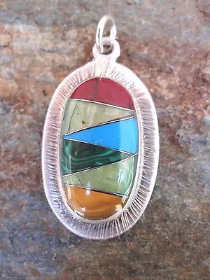 Hand Crafted Mexican Stone Mosaic Pendant By Artesanas Campesinas New P3008 • $14.95