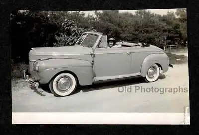 Shiny 2 Door Convrtible Car Hub Caps Wide White Walls Old/vintage Photo- A200 • $7.99