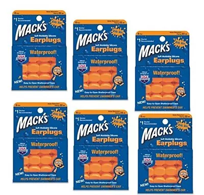 Mack's Kids Earplug Soft Moldable Silicone Putty Safe Waterproof 6 Pair 6 Pack • $22.12