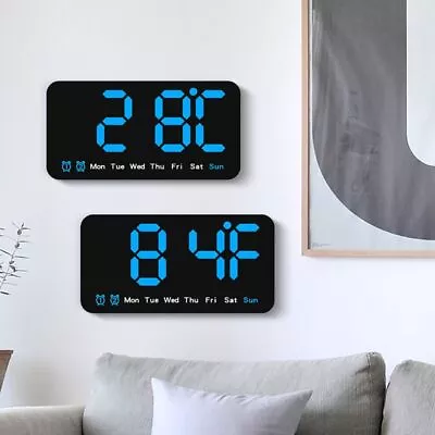 Multi-functional Digital LED Clocks Temperature Date Display Table Clock • £9.46