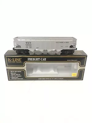 K-Line O Scale Baltimore & Ohio RR Die-Cast Classic Silver Hopper Car #532000 • $29.95