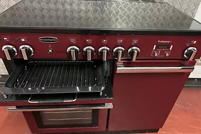 Rangemaster Professional Plus Induction 100 Range Cooker  Oven In Red/cranberry • £1149