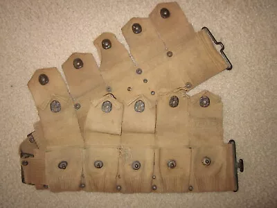 WWI US Army Mills M1917 Cartridge Ammo Belt Dated 1918 !!! • $100