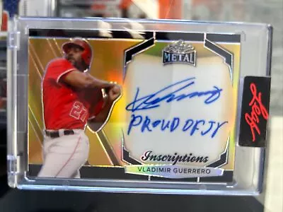 2023 Leaf Metal Vladimir Guerrero Auto Gold Refractor #/50  Sweet Inscription !! • $20