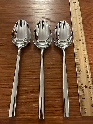 $39 • Buy Lot Of 3 Pottery Barn Stainless Flatware Luna Soup Spoon