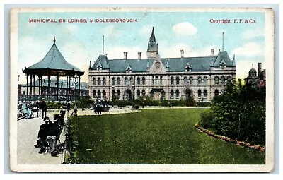 Postcard Middlesborough England Municipal Buildings  • £2.50