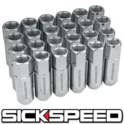 Sickspeed 24 Pc Steel Set Of Chrome 60mm Lug Nuts For Wheel/rims 12x1.5 L18 • $46