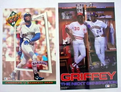 2 Ken Griffey Jr. 1992 Upper Deck Poster & 1990 Next Generation 16x24 Poster Lot • $20