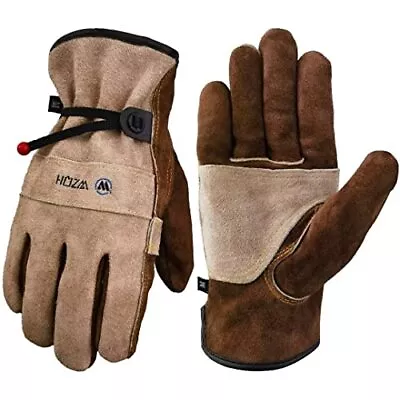 Leather Work Gloves For Men Women - Garden Welding Chainsaw Cowhide L Firm Grip • $15.37